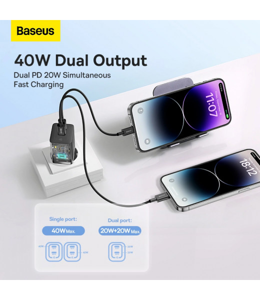 Baseus 40W GaN5 Pro Fast Charger Price in Sri Lanka