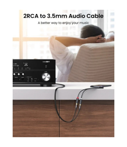 UGREEN 3.5mm Male to 2RCA Female 25CM Audio Cable Price in Sri Lanka