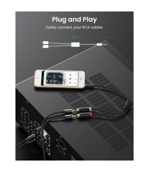 UGREEN 3.5mm Male to 2RCA Female 25CM Audio Cable Price in Sri Lanka