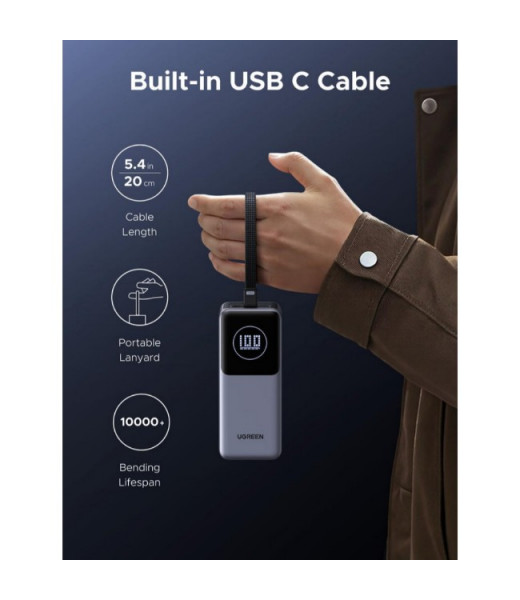 UGREEN Nexode 130W Smart Display 20000mAh with Built-in Cable Price in Sri Lanka